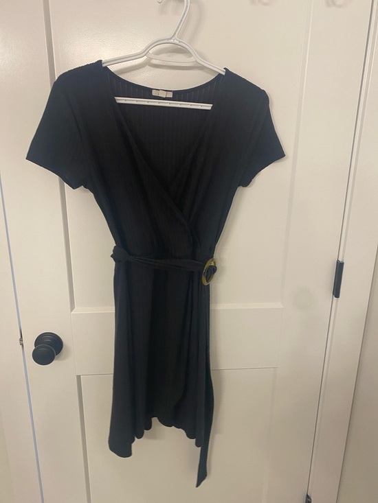 Ardene | Dresses | Little Black Wrap Dress With Belt | Poshmark